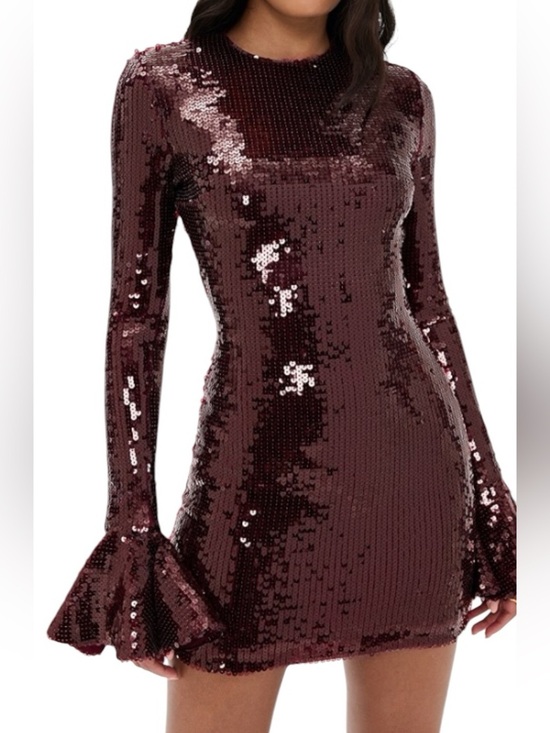 Michael Kors Dresses & Skirts - Michael Kors Women’s Sequin Long Bell Sleeve Party Metallic Mini Dress new M